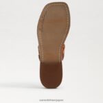 jp Sam Edelman 女性 ヘラ スライド サンダル サンセットオレンジ/クオイオ 4NFV0P742 履物 - Image 6