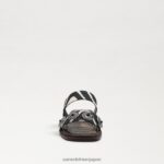 jp Sam Edelman 女性 ヘラ スライド サンダル ブラック/ナチュラルゼブラ 4NFV0P741 履物 - Image 3