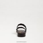 jp Sam Edelman 女性 ヘラ スライド サンダル ブラック/ナチュラルゼブラ 4NFV0P741 履物 - Image 5