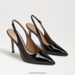 jp Sam Edelman 女性 ヘーゼル スリングバック ポンプ ブラックパテント 4NFV0P663 履物