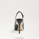 jp Sam Edelman 女性 ヘーゼル スリングバック ポンプ ブラックパテント 4NFV0P663 履物 - Image 5