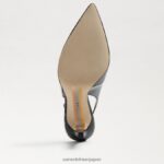 jp Sam Edelman 女性 ヘーゼル スリングバック ポンプ ブラックパテント 4NFV0P663 履物 - Image 6
