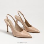 jp Sam Edelman 女性 ヘーゼル スリングバック ポンプ ベージュ ブラッシュ パテント 4NFV0P665 履物