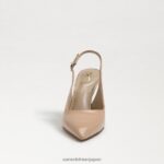 jp Sam Edelman 女性 ヘーゼル スリングバック ポンプ ベージュ ブラッシュ パテント 4NFV0P665 履物 - Image 3