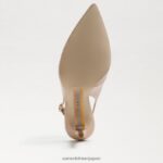 jp Sam Edelman 女性 ヘーゼル スリングバック ポンプ ベージュ ブラッシュ パテント 4NFV0P665 履物 - Image 6