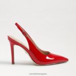 jp Sam Edelman 女性 ヘーゼル スリングバック ポンプ ルビーレッドの特許 4NFV0P664 履物 - Image 2