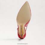 jp Sam Edelman 女性 ヘーゼル スリングバック ポンプ ルビーレッドの特許 4NFV0P664 履物 - Image 6