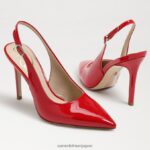 jp Sam Edelman 女性 ヘーゼル スリングバック ポンプ ルビーレッドの特許 4NFV0P664 履物 - Image 7