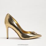 jp Sam Edelman 女性 ヘーゼルラディアントポインテッドトゥヒール アンバーゴールド 4NFV0P656 履物 - Image 2
