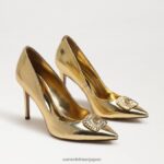 jp Sam Edelman 女性 ヘーゼルラディアントポインテッドトゥヒール アンバーゴールド 4NFV0P656 履物