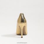 jp Sam Edelman 女性 ヘーゼルラディアントポインテッドトゥヒール アンバーゴールド 4NFV0P656 履物 - Image 5