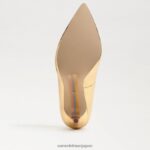 jp Sam Edelman 女性 ヘーゼルラディアントポインテッドトゥヒール アンバーゴールド 4NFV0P656 履物 - Image 6