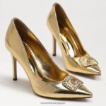 jp Sam Edelman 女性 ヘーゼルラディアントポインテッドトゥヒール アンバーゴールド 4NFV0P656 履物 - Image 7