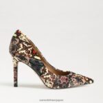 jp Sam Edelman 女性 ヘーゼル色のポインテッドトゥヒール アイボリーマルチベルベット 4NFV0P135 履物 - Image 2