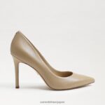 jp Sam Edelman 女性 ヘーゼル色のポインテッドトゥヒール 柔らかいベージュの革 4NFV0P150 履物 - Image 2