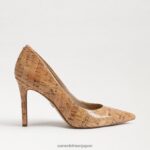jp Sam Edelman 女性 ヘーゼル色のポインテッドトゥヒール 天然コルク 4NFV0P158 履物 - Image 2