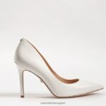 jp Sam Edelman 女性 ヘーゼル色のポインテッドトゥヒール 明るい白い革 4NFV0P164 履物 - Image 2