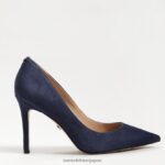 jp Sam Edelman 女性 ヘーゼル色のポインテッドトゥヒール ネイビースエード 4NFV0P166 履物 - Image 2