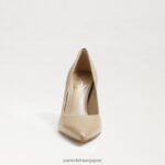 jp Sam Edelman 女性 ヘーゼル色のポインテッドトゥヒール 柔らかいベージュの革 4NFV0P150 履物 - Image 3
