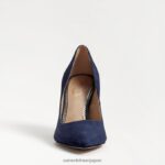 jp Sam Edelman 女性 ヘーゼル色のポインテッドトゥヒール ネイビースエード 4NFV0P166 履物 - Image 3