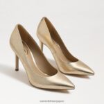 jp Sam Edelman 女性 ヘーゼル色のポインテッドトゥヒール 金箔革 4NFV0P152 履物