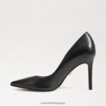 jp Sam Edelman 女性 ヘーゼル色のポインテッドトゥヒール 黒い革 4NFV0P146 履物 - Image 4