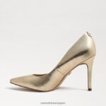 jp Sam Edelman 女性 ヘーゼル色のポインテッドトゥヒール 金箔革 4NFV0P152 履物 - Image 4