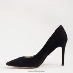 jp Sam Edelman 女性 ヘーゼル色のポインテッドトゥヒール 黒いスエード 4NFV0P162 履物 - Image 4