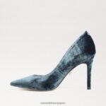 jp Sam Edelman 女性 ヘーゼル色のポインテッドトゥヒール ディープサファイアベルベット 4NFV0P170 履物 - Image 4