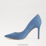 jp Sam Edelman 女性 ヘーゼル色のポインテッドトゥヒール ウォッシュドインディゴ 4NFV0P141 履物 - Image 4