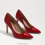 jp Sam Edelman 女性 ヘーゼル色のポインテッドトゥヒール ルビーレッドのパテントレザー 4NFV0P161 履物