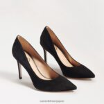 jp Sam Edelman 女性 ヘーゼル色のポインテッドトゥヒール 黒いスエード 4NFV0P162 履物