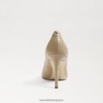 jp Sam Edelman 女性 ヘーゼル色のポインテッドトゥヒール 柔らかいベージュの革 4NFV0P150 履物 - Image 5