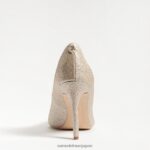 jp Sam Edelman 女性 ヘーゼル色のポインテッドトゥヒール ライトゴールドメッシュ 4NFV0P136 履物 - Image 5