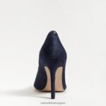 jp Sam Edelman 女性 ヘーゼル色のポインテッドトゥヒール ネイビースエード 4NFV0P166 履物 - Image 5