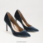 jp Sam Edelman 女性 ヘーゼル色のポインテッドトゥヒール ディープサファイアベルベット 4NFV0P170 履物