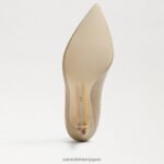 jp Sam Edelman 女性 ヘーゼル色のポインテッドトゥヒール 柔らかいベージュの革 4NFV0P150 履物 - Image 6
