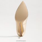 jp Sam Edelman 女性 ヘーゼル色のポインテッドトゥヒール 金箔革 4NFV0P152 履物 - Image 6