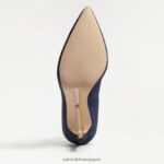 jp Sam Edelman 女性 ヘーゼル色のポインテッドトゥヒール ネイビースエード 4NFV0P166 履物 - Image 6