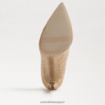 jp Sam Edelman 女性 ヘーゼル色のポインテッドトゥヒール 天然マルチラフィア 4NFV0P142 履物 - Image 6