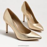 jp Sam Edelman 女性 ヘーゼル色のポインテッドトゥヒール 金箔革 4NFV0P152 履物 - Image 7