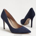 jp Sam Edelman 女性 ヘーゼル色のポインテッドトゥヒール ネイビースエード 4NFV0P166 履物 - Image 7