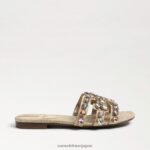 jp Sam Edelman 女性 ベイ16 スライドサンダル 卵の殻の革 4NFV0P535 履物 - Image 2