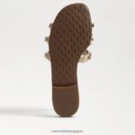 jp Sam Edelman 女性 ベイ16 スライドサンダル 卵の殻の革 4NFV0P535 履物 - Image 6