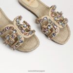 jp Sam Edelman 女性 ベイ16 スライドサンダル 卵の殻の革 4NFV0P535 履物 - Image 7