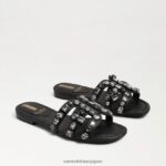 jp Sam Edelman 女性 ベイ16 スライドサンダル 黒い革 4NFV0P534 履物