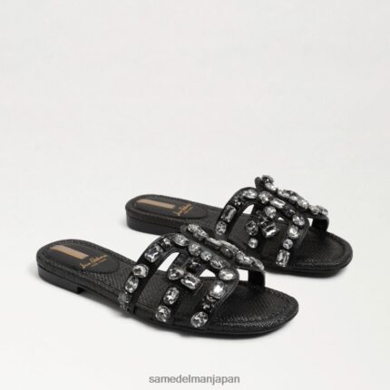 jp Sam Edelman 女性 ベイ16 スライドサンダル 黒い革 4NFV0P534 履物
