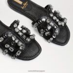 jp Sam Edelman 女性 ベイ16 スライドサンダル 黒い革 4NFV0P534 履物 - Image 7
