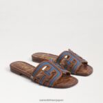 jp Sam Edelman 女性 ベイ マルチカラー スライド サンダル ウォッシュドインディゴ 4NFV0P590 履物