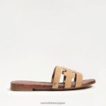 jp Sam Edelman 女性 ベイスライドサンダル アーモンドの特許 4NFV0P20 履物 - Image 2